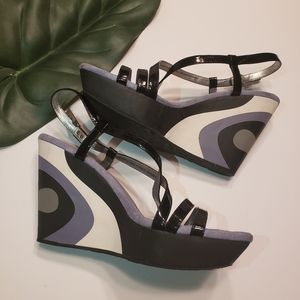 Carlos by Carlos Santana retro style wedge heels